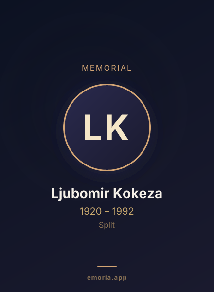 Memorial portrait of Ljubomir Kokeza