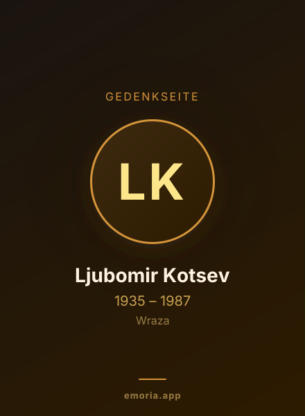 Gedenkportrait von Ljubomir Kotsev