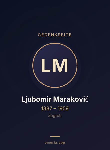 Gedenkportrait von Ljubomir Maraković