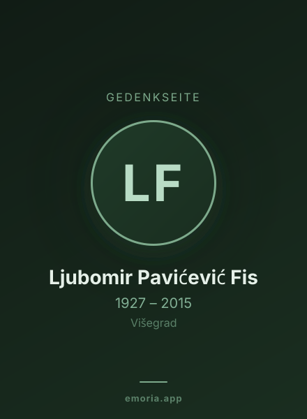 Gedenkportrait von Ljubomir Pavićević Fis