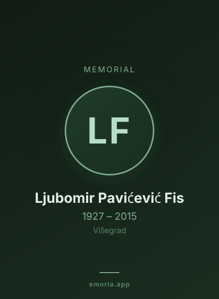 Memorial portrait of Ljubomir Pavićević Fis