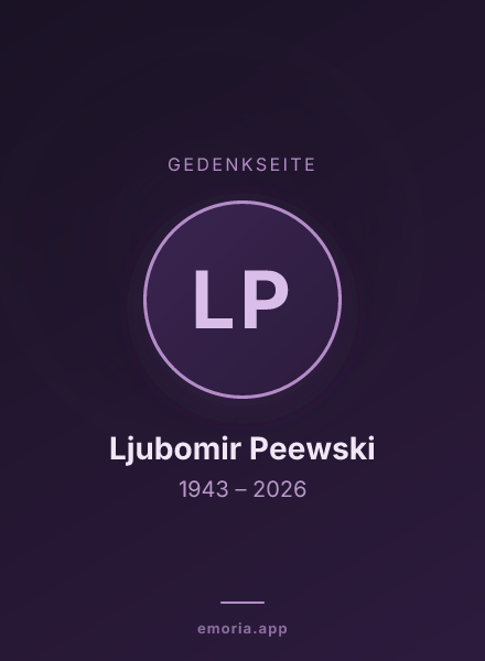 Gedenkportrait von Ljubomir Peewski