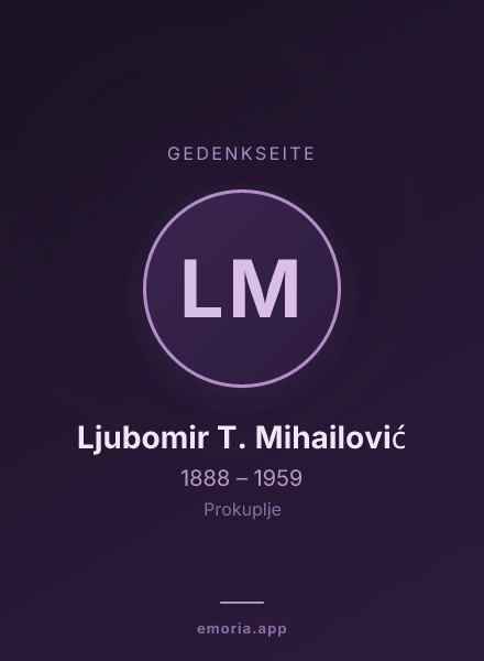 Gedenkportrait von Ljubomir T. Mihailović