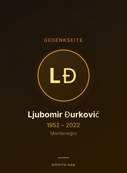 Gedenkportrait von Ljubomir Đurković