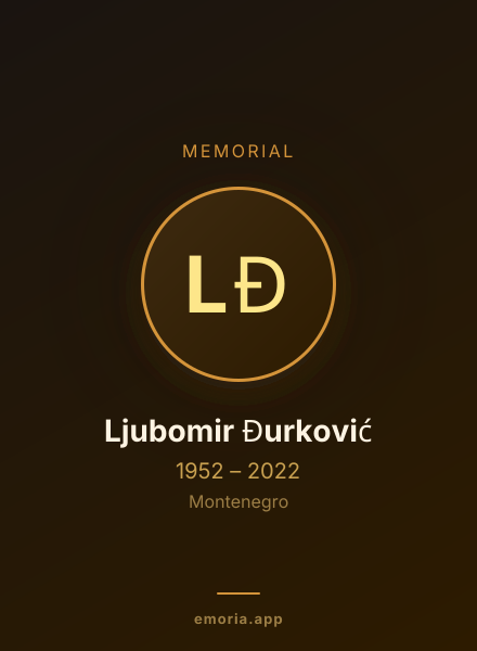 Memorial portrait of Ljubomir Đurković