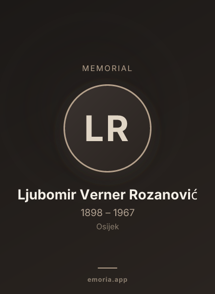 Memorial portrait of Ljubomir Verner Rozanović