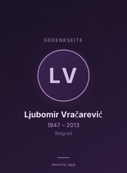 Gedenkportrait von Ljubomir Vračarević