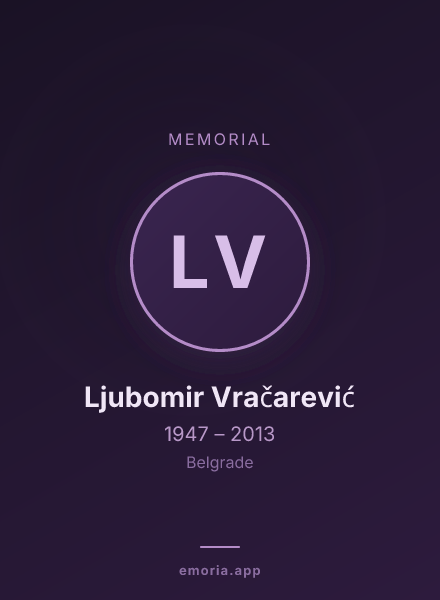 Memorial portrait of Ljubomir Vračarević