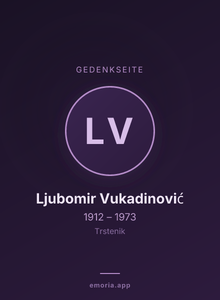 Gedenkportrait von Ljubomir Vukadinović