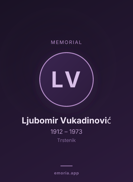 Memorial portrait of Ljubomir Vukadinović