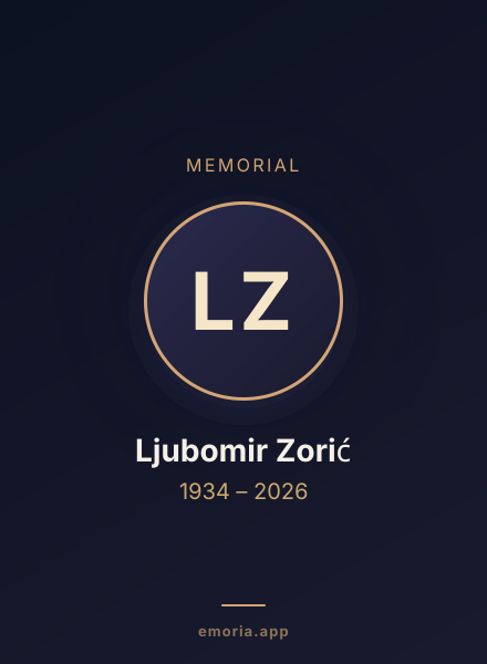 Memorial portrait of Ljubomir Zorić
