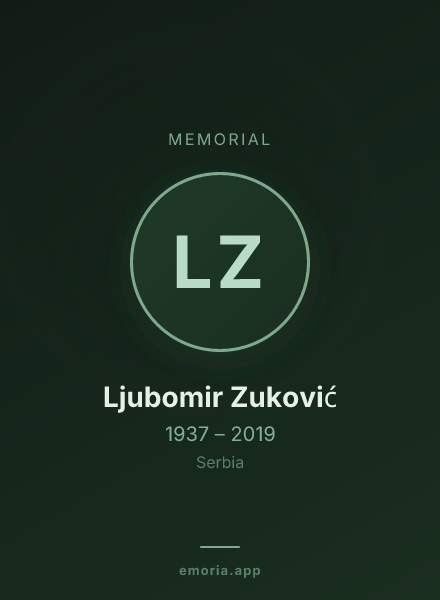 Memorial portrait of Ljubomir Zuković