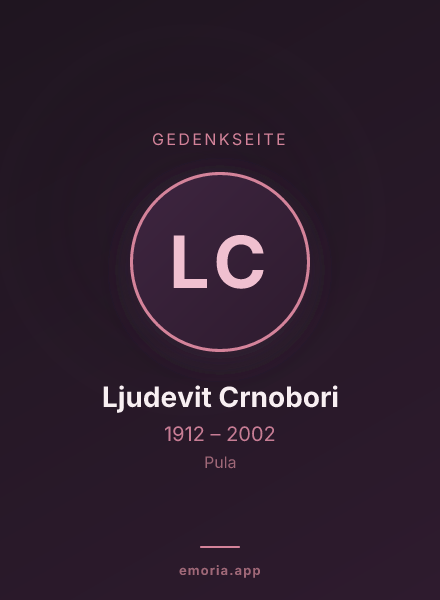 Gedenkportrait von Ljudevit Crnobori