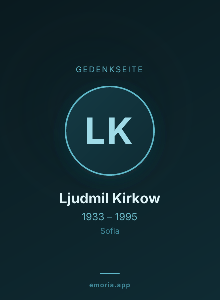 Gedenkportrait von Ljudmil Kirkow