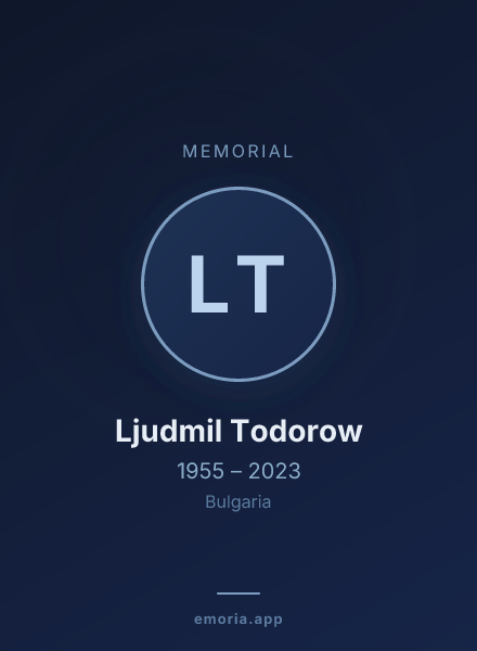 Memorial portrait of Ljudmil Todorow