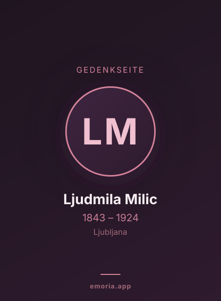Gedenkportrait von Ljudmila Milic