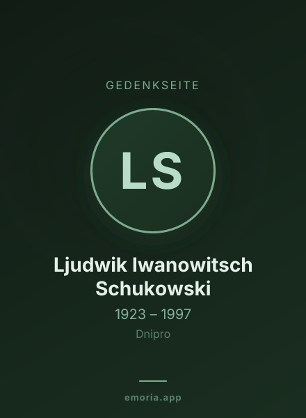 Gedenkportrait von Ljudwik Iwanowitsch Schukowski