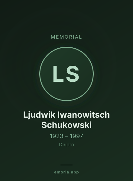 Memorial portrait of Ljudwik Iwanowitsch Schukowski