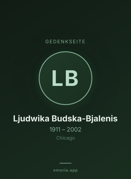 Gedenkportrait von Ljudwika Budska-Bjalenis