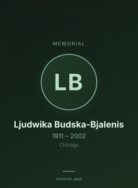 Memorial portrait of Ljudwika Budska-Bjalenis