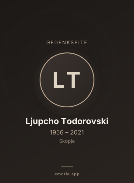 Gedenkportrait von Ljupcho Todorovski
