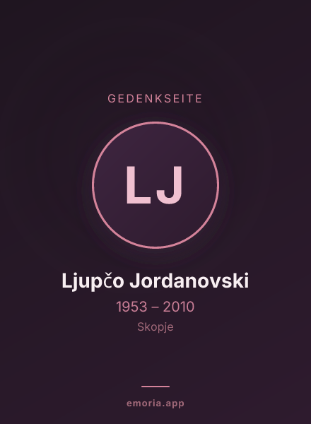Gedenkportrait von Ljupčo Jordanovski