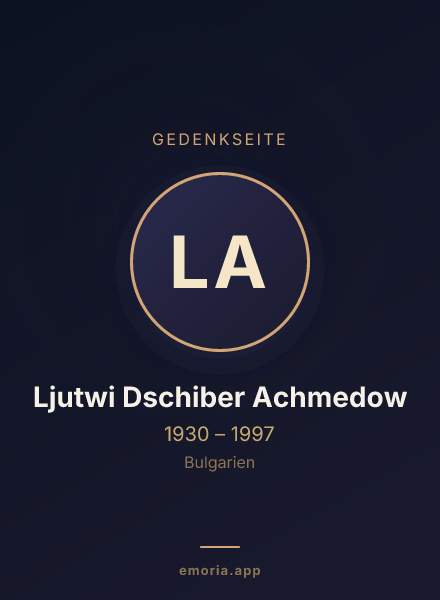 Gedenkportrait von Ljutwi Dschiber Achmedow