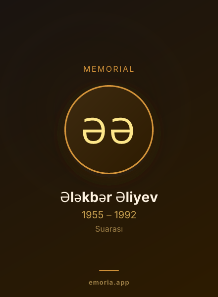 Memorial portrait of Ələkbər Əliyev
