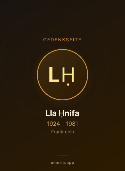 Gedenkportrait von Lla Ḥnifa