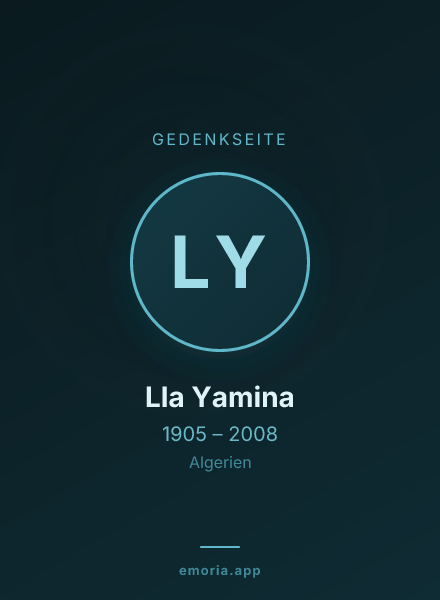 Gedenkportrait von Lla Yamina