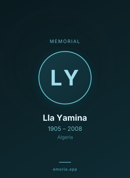 Memorial portrait of Lla Yamina
