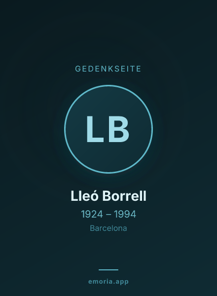 Gedenkportrait von Lleó Borrell