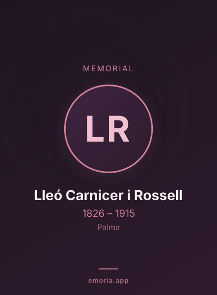 Memorial portrait of Lleó Carnicer i Rossell