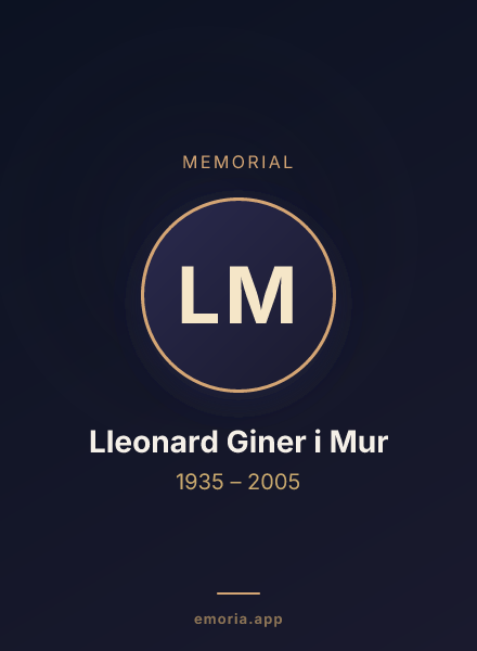 Memorial portrait of Lleonard Giner i Mur