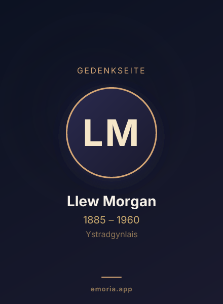 Gedenkportrait von Llew Morgan
