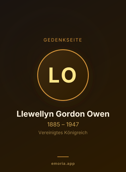 Gedenkportrait von Llewellyn Gordon Owen