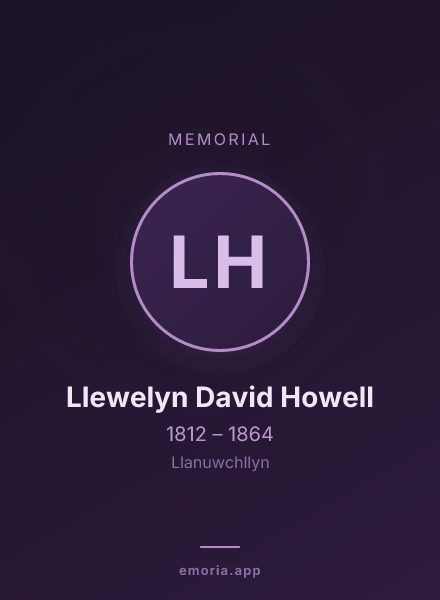 Memorial portrait of Llewelyn David Howell