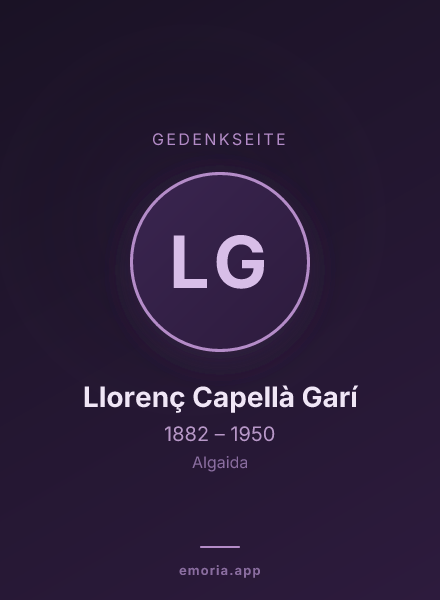 Gedenkportrait von Llorenç Capellà Garí