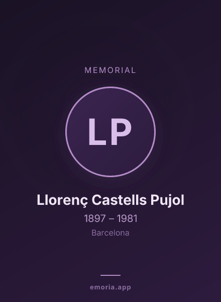 Memorial portrait of Llorenç Castells Pujol