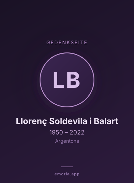 Gedenkportrait von Llorenç Soldevila i Balart