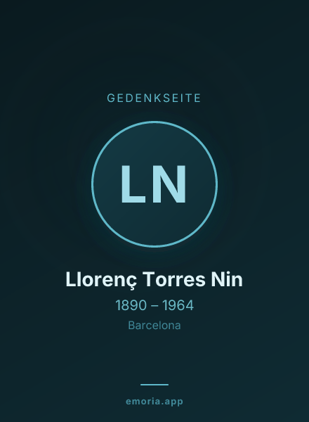 Gedenkportrait von Llorenç Torres Nin