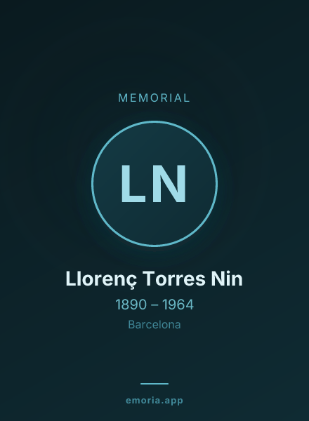 Memorial portrait of Llorenç Torres Nin