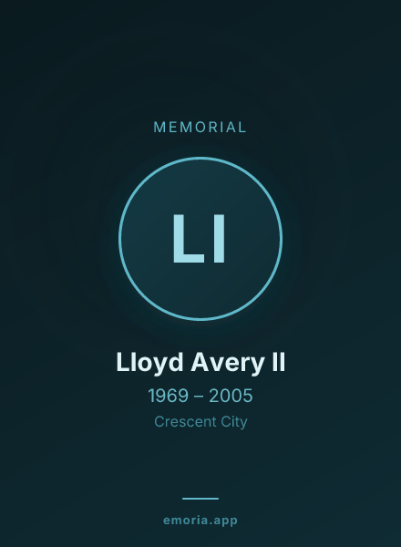 Memorial portrait of Lloyd Avery II