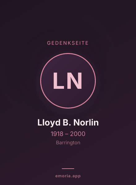 Gedenkportrait von Lloyd B. Norlin