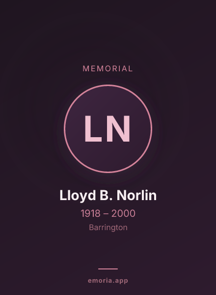 Memorial portrait of Lloyd B. Norlin