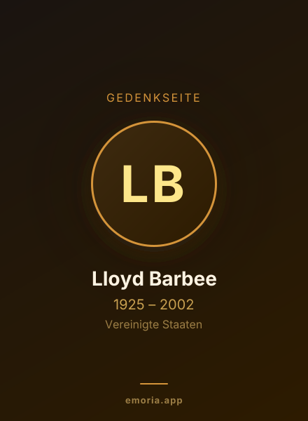 Gedenkportrait von Lloyd Barbee