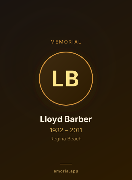 Memorial portrait of Lloyd Barber