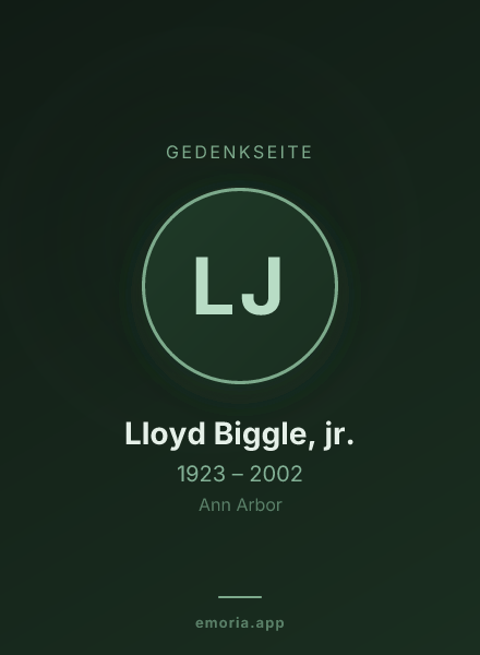 Gedenkportrait von Lloyd Biggle, jr.