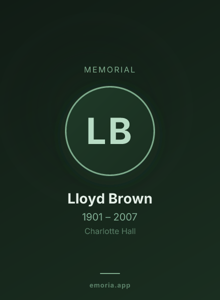 Memorial portrait of Lloyd Brown