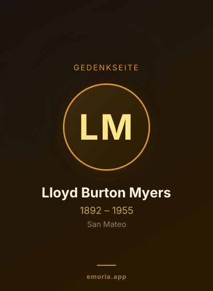 Gedenkportrait von Lloyd Burton Myers